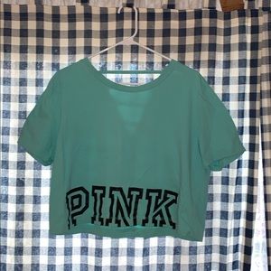 Pink crop top size medium